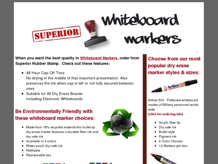 www.superiorwhiteboardmarkers.com