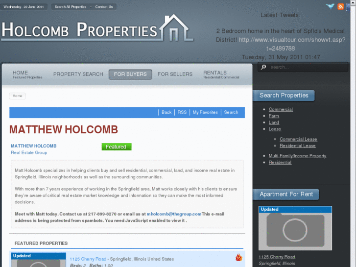 www.mattholcombproperties.com