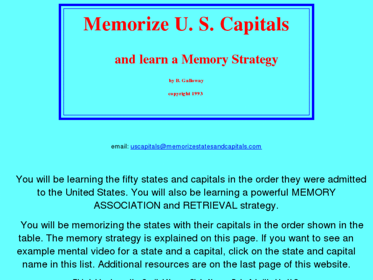 www.memorizestatesandcapitals.com