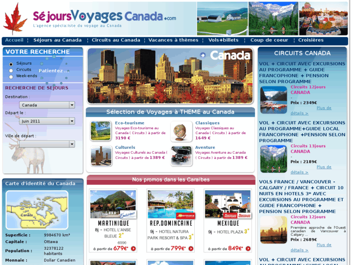 www.sejoursvoyagescanada.com