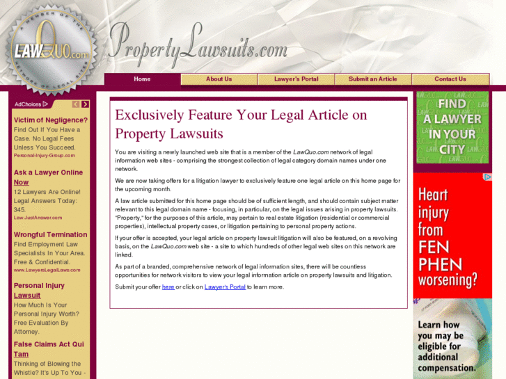 www.propertylawsuits.com