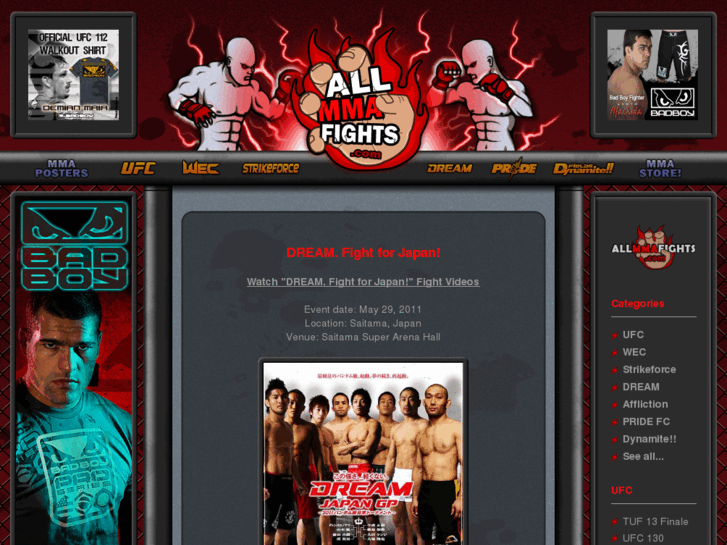 www.allmmafights.com