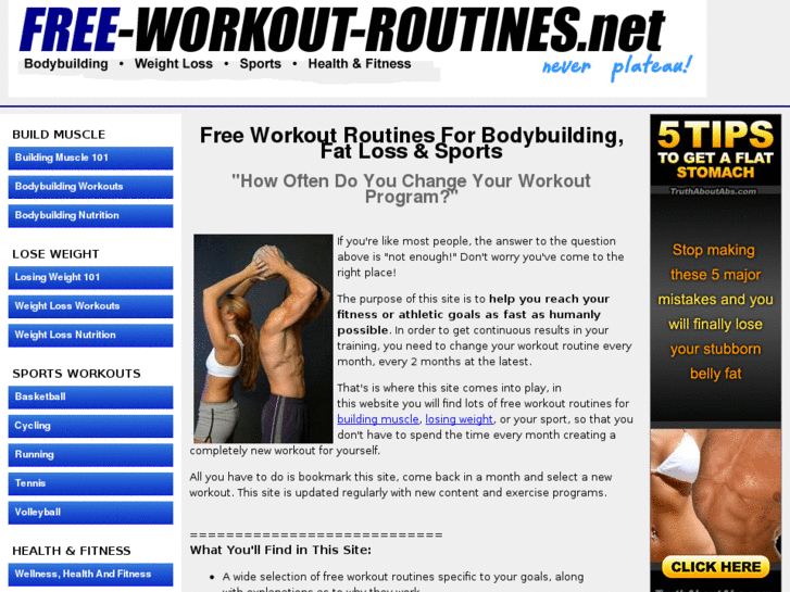 www.free-workout-routines.net