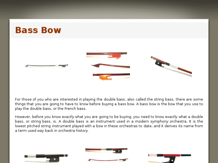 www.bassbow.com