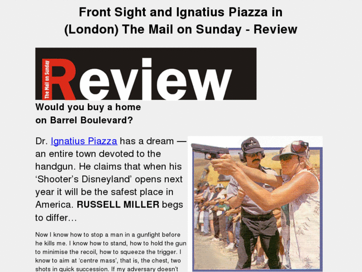 www.ignatius-piazza-and-front-sight-in-the-mail-on-sunday-review.com