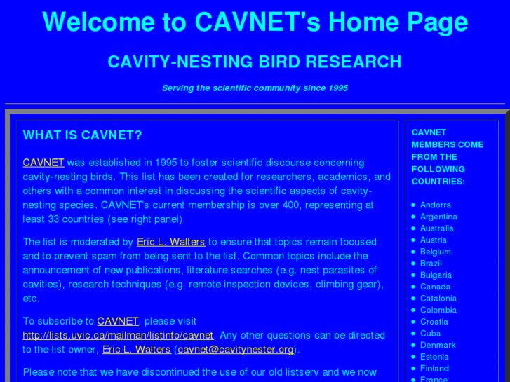 www.cavitynester.org