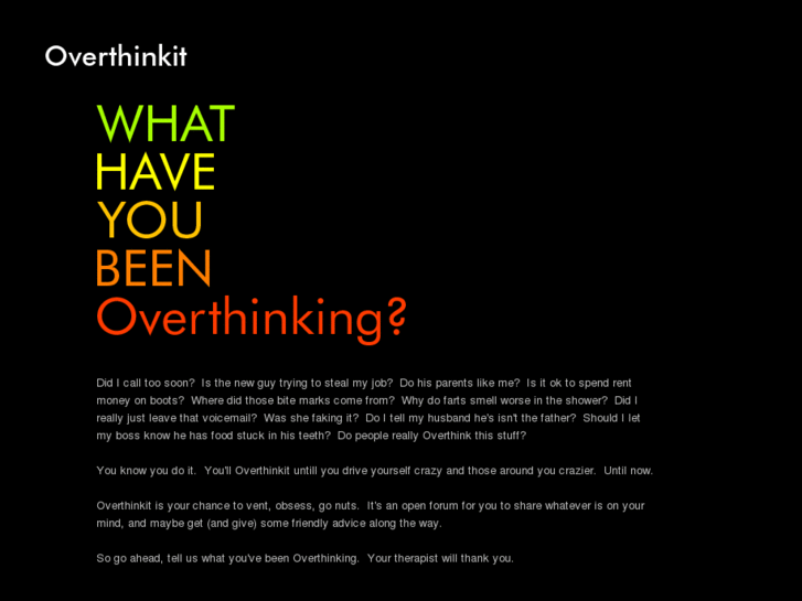 www.ioverthinkit.com