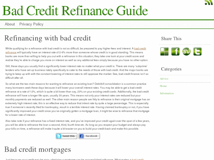 www.badcreditrefinanceguide.com