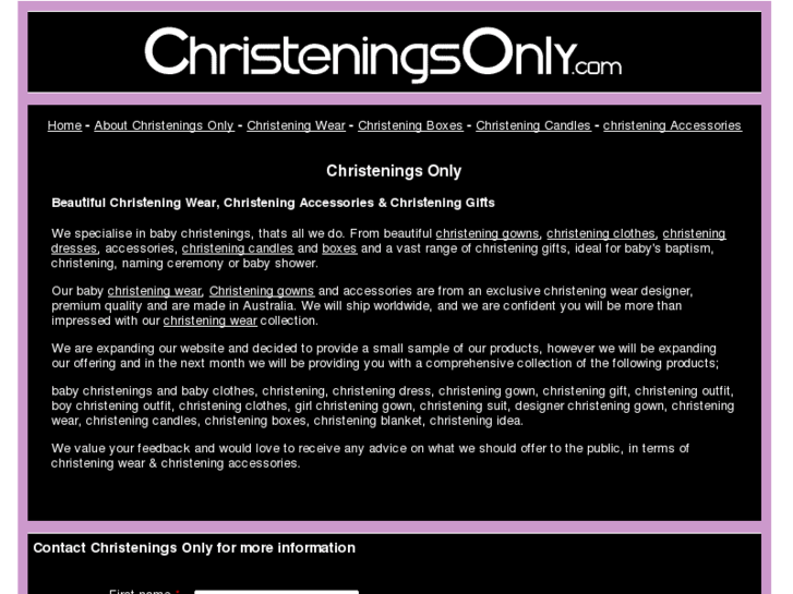 www.christeningsonly.com