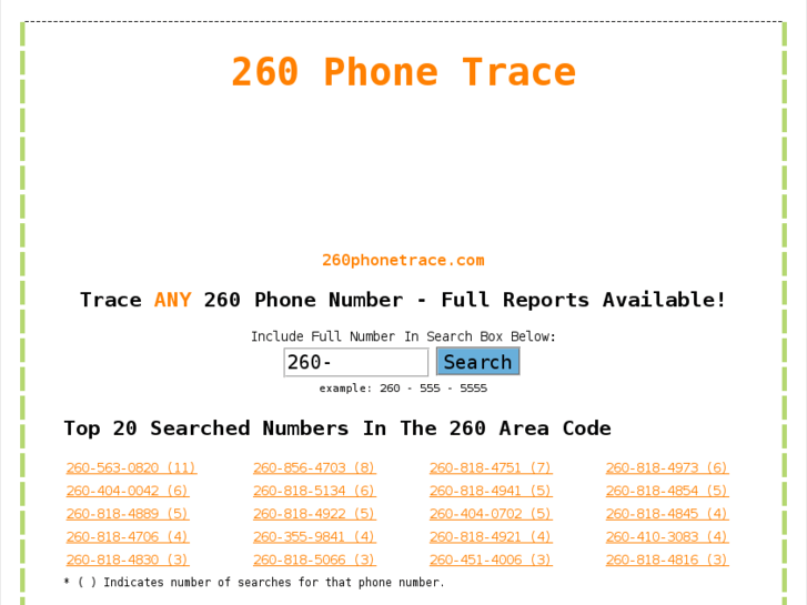 www.260phonetrace.com