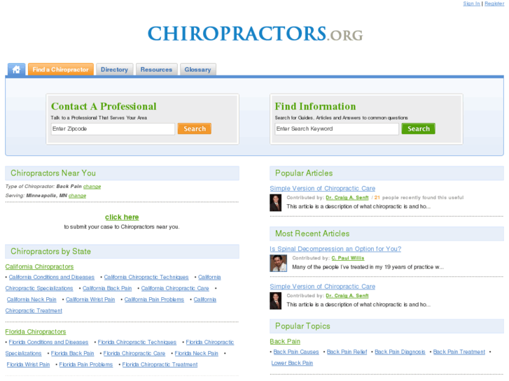 www.chiropractors.org