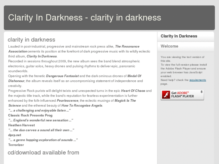 www.clarityindarkness.com