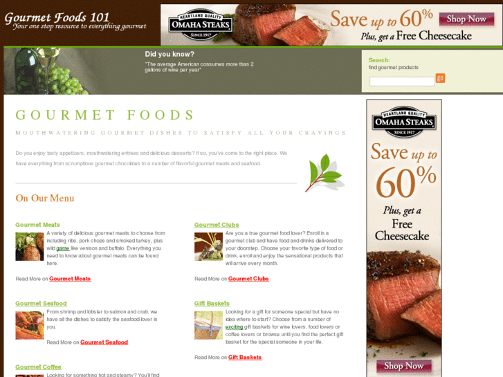 www.gourmetfoods101.com