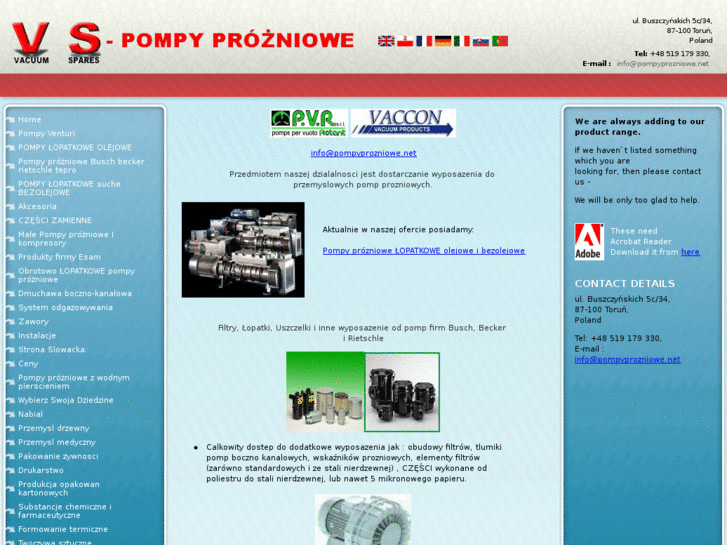 www.pompyprozniowe.net