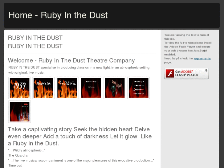 www.rubyinthedusttheatre.com