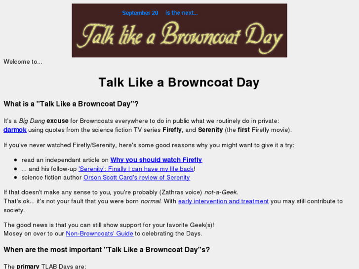 www.talklikeabrowncoatday.com