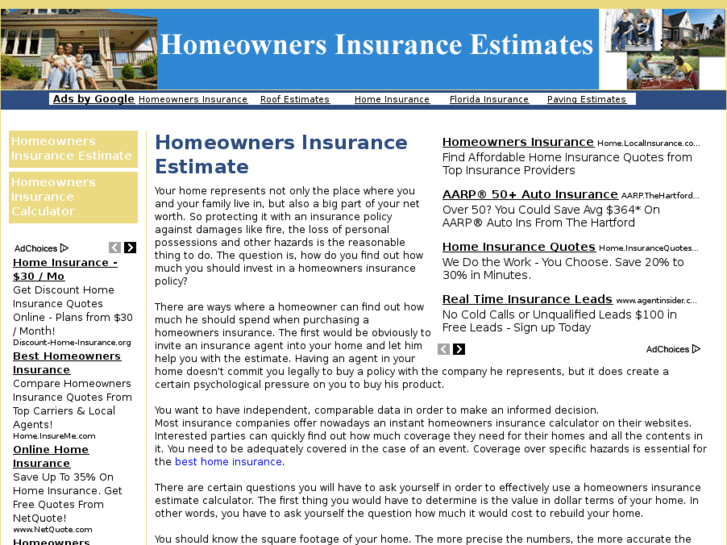 www.homeownersinsuranceestimates.net