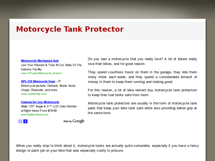 www.motorcycletankprotector.com