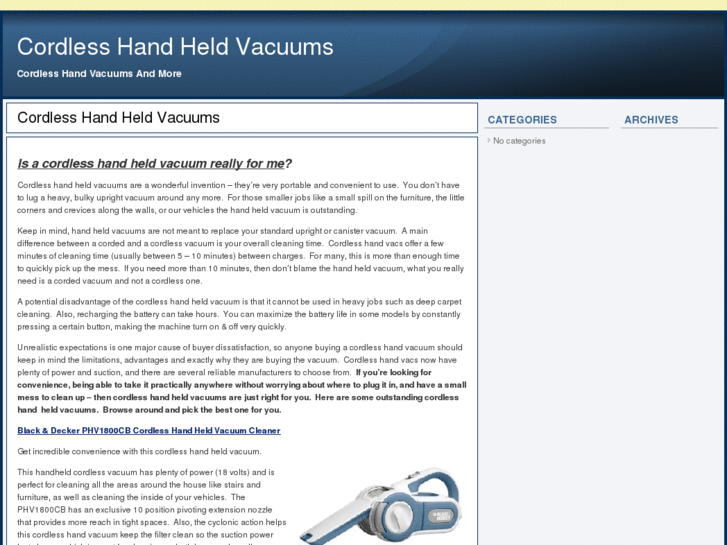 www.cordlesshandheldvacuums.net