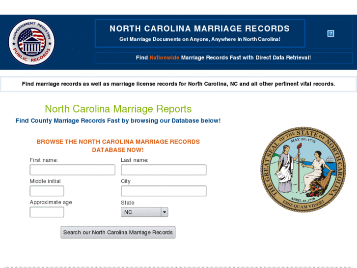 www.northcarolinamarriagerecords.org