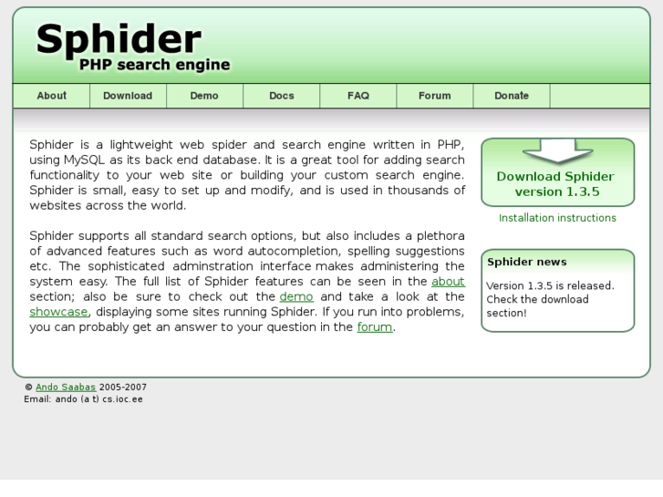 www.sphider.eu
