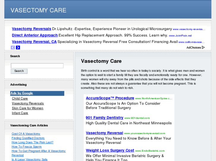 www.vasectomycare.com