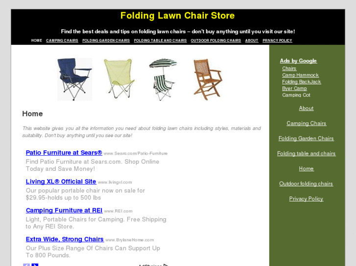 www.foldinglawnchairstore.com