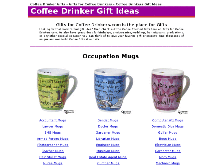 www.giftsforcoffeedrinkers.com