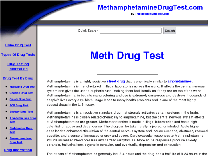 www.methamphetaminedrugtest.com