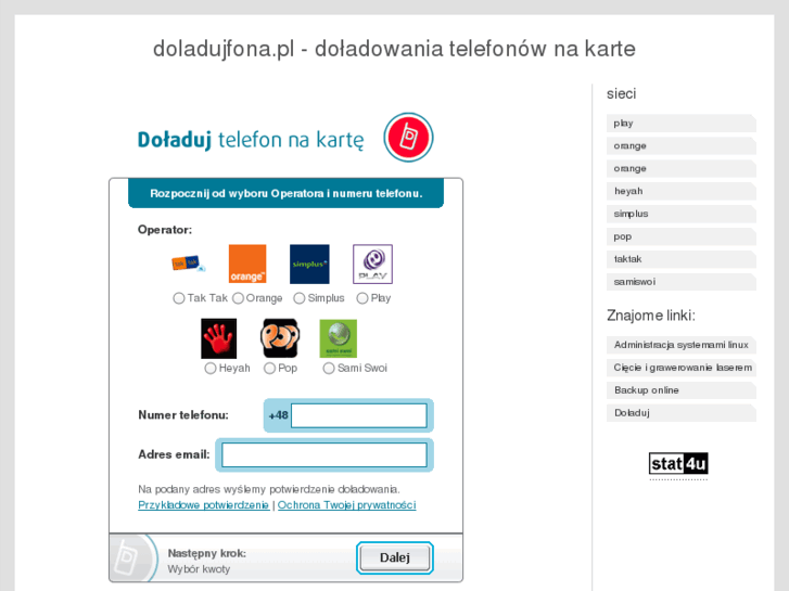 www.doladujfona.pl