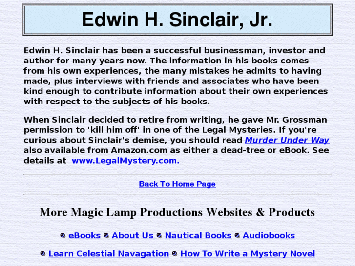 www.edwinsinclairbooks.com