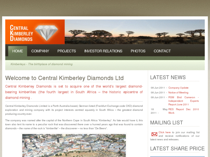 www.centralkimberleydiamonds.com