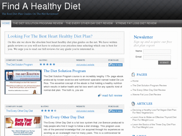 www.findahealthydiet.com