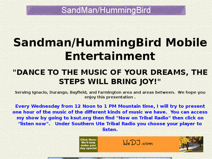 www.sandmanhummingbird.com