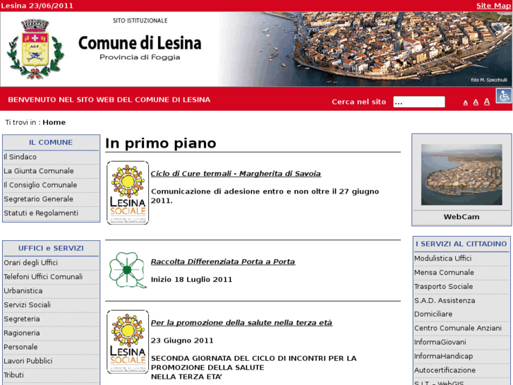 www.comunelesina.it