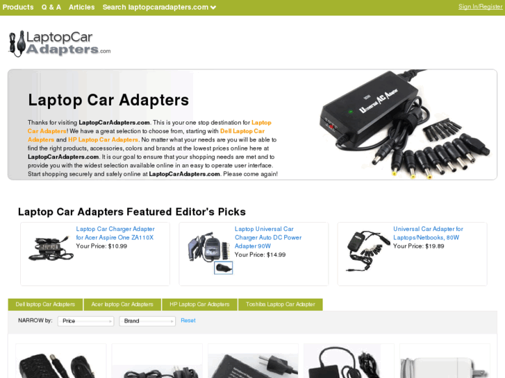 www.laptopcaradapters.com