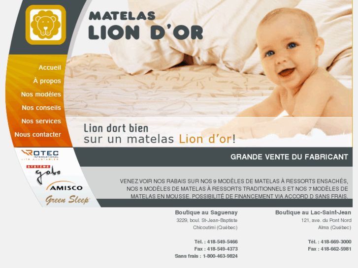 www.matelasliondor.com