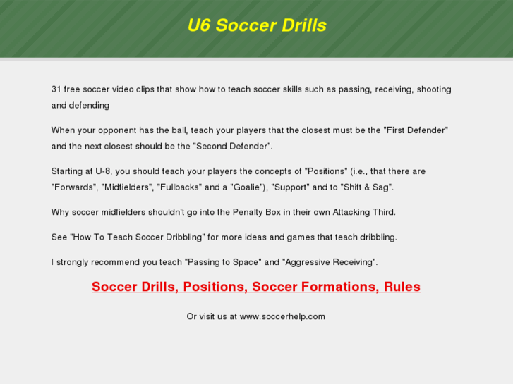 www.u6soccerdrills.com