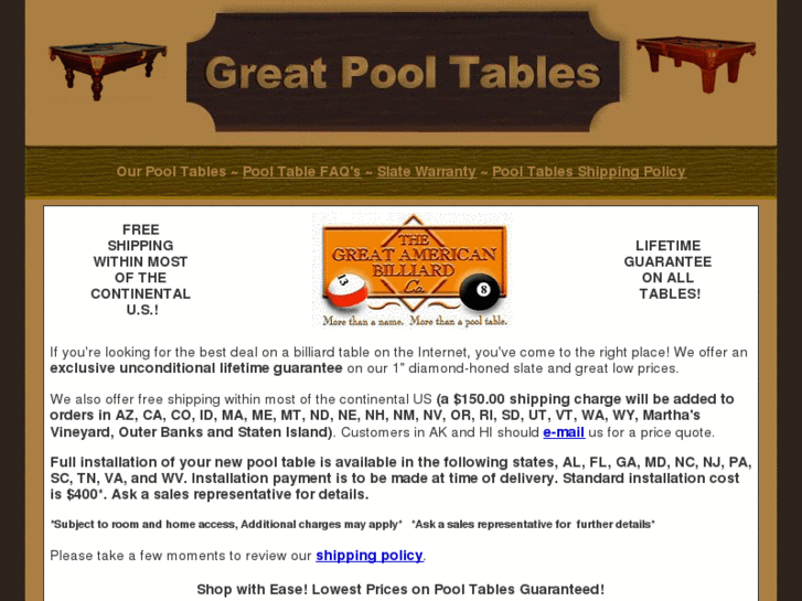 www.greatpooltables.com