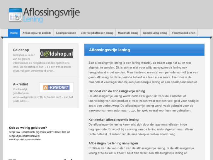 www.aflossingsvrijelening.com