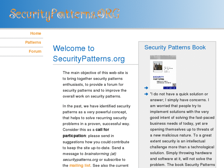www.securitypatterns.org