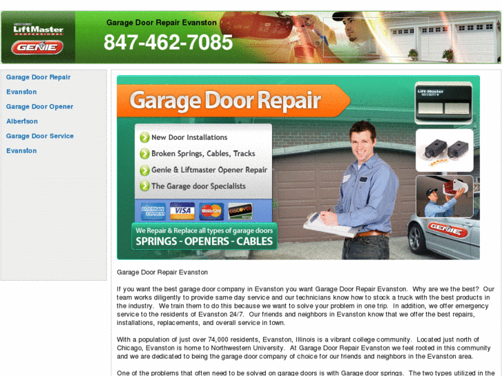 www.garagedoorrepairevanston.com