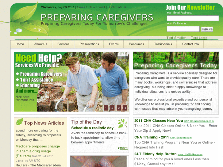 www.preparingcaregivers.com