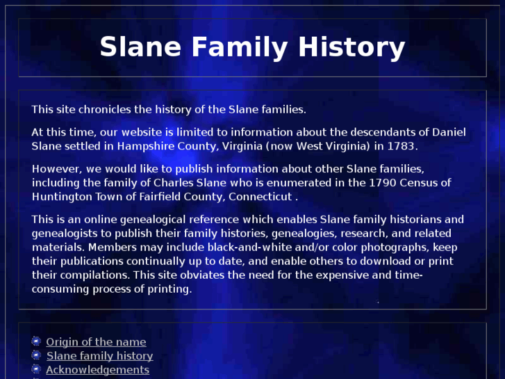 www.slanehistory.com