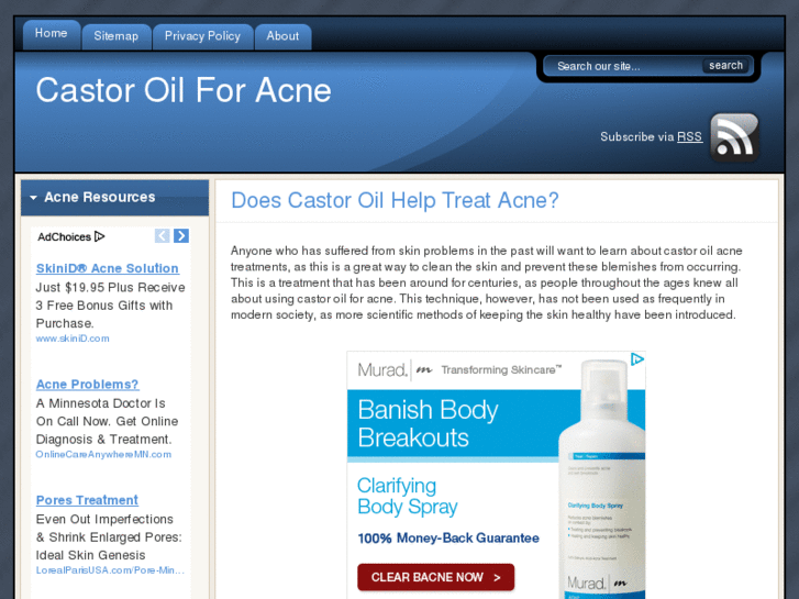 www.castoroilacne.com