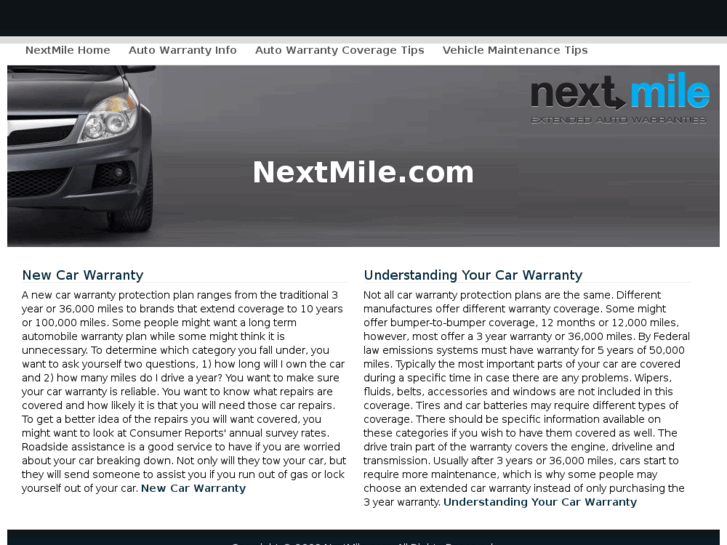 www.nextmilewarrantystore.com