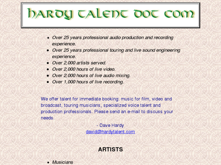 www.hardytalent.com