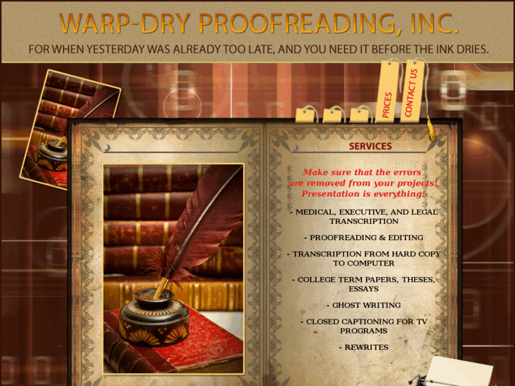 www.warp-dryproofreading.com