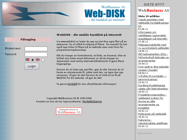 www.webdisk.no