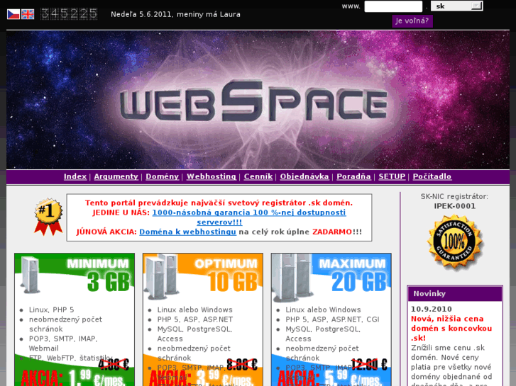 www.webspace.sk